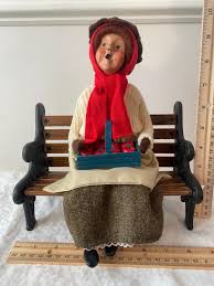 Byers' Choice Apple Vendor Woman Sitting on Bench With Apples, 1991 - Etsy