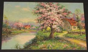 VINTAGE JIGSAW PUZZLE BIG TEN PERFECT PICTURE "A PETALLED COUNTRYSIDE" COMPLETE | eBay