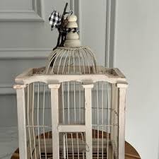 White Wood Bird Cage - Etsy