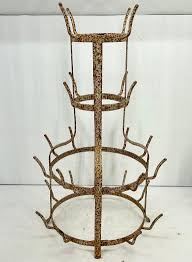 French Iron Wine Champagne Bottle Drying Display Rack, circa ...