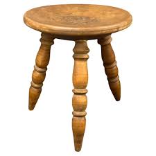 early 20th Century Wabi Sabi 3 Leg Stool, Austria Around ...