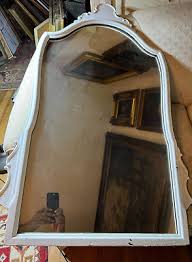 Vintage White Painted Framed Wall Mirror - 28.0" W x 42.0" L x 1.0" D | eBay