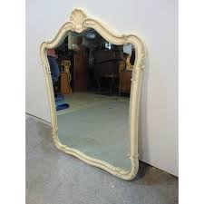 Kindel Rochelle French Style Cream Shell Carved Mirror | Chairish