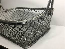 Vintage Aluminum Wired Woven Fruit Basket With Handle | eBay