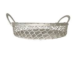 Vintage Woven Basket Silver Toned Metal & Copper W ...