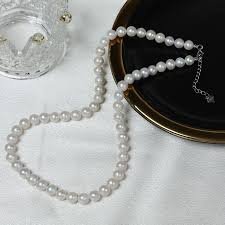 18" Gorgeous Round AAA+ 6-7mm Real Natural Akoya White Pearl ...