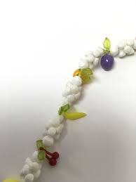 Rare 1940's Tutti Fruity Milk Beads Fruit Salad Vintage Women's Necklace | eBay