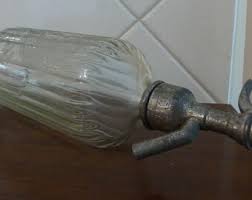 Vintage Barrett Bros Glass Soda Syphon - Etched Glass - Etsy