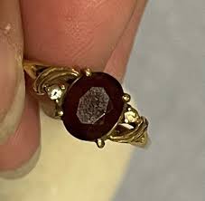 vintage 18k gold garnet ring size 7 | eBay