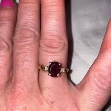 Avon | Jewelry | 8kt Gf Garnet And Diamond Ring | Poshmark