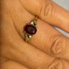 Jewelry | Vintage 18k Gold Garnet Ring | Poshmark