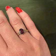 Rosy Gold and Garnet Ring c1890 – GSL