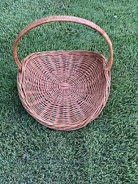 Vintage Large Farmhouse Wicker Magazine Basket Made In Yugoslavia Nice! | eBay