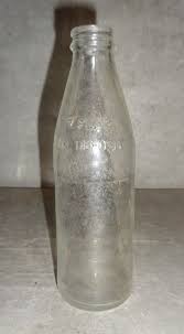 VINTAGE CLEAR GLASS 7 OZ. EMBOSSED SODA BOTTLE ...