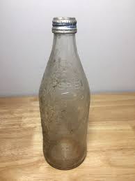 Vintage Pepsi-Cola Bottle Clear Glass 16oz Embossed Swirled ...
