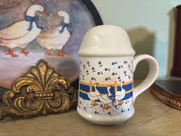 Vintage Goose Salt Shaker – Blue Bow Geese With Flowers ...