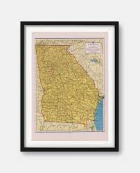 Georgia 1943 Atlas Map Print - The Curious Desk