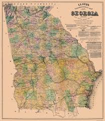 Historic State Map - Georgia - Lloyd 1864 - 23 x 26.63 ...