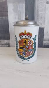 Vintage Porcelain Beer Mug Zinc Lid - Etsy