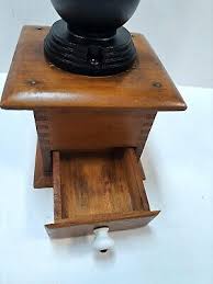 Vintage Wooden Coffee Grinder-w/Box Joints And New Ceramic Grinder Mechanism | eBay