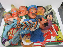 Lot - Vintage Rubber Head Hand Puppets & Other