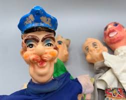 Set of 7 Vintage Hand Puppet Doll, Hand Glove Marionette ...