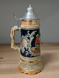 VINTAGE GERMAN MUSICAL BEER STEIN with Pewter Lid. | eBay