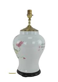 20th Century Chinese Famille Rose Vase Table Lamp | Chairish
