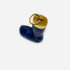 Vintage 14k Gold Leg Pendant Lapis Lazuli Ex Voto – The Day ...