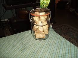 Vintage FLIP TOP GLASS AH JAR W/16 OLD WINE BOTTLE CORKS ...