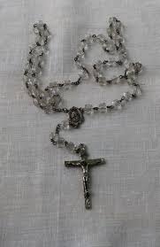50s STERLING SILVER and Cut Crystal Beaded ROSARY Beads - Etsy Australia