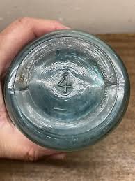 Aqua Blue Ball Ideal Pat. 1908 Quart Canning Jar with Glass Lid & Wire Bail ~#4 | eBay