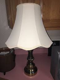 Gold Lamp With White Shade Very Antique | eBay Australia