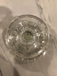 Vintage Fruit Bowl Indiana Glass Clear Green Hue Cherry Drop ...