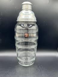 Vintage 1930s Glass Martini Shaker With Aluminum Pourer ...