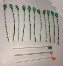 Vintage Soda Straws Glass & Plastic Drink Stirrers Swizzle ...