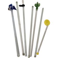 MCM Vintage Unique Glass Swizzle Sticks Fish, Cactus ...
