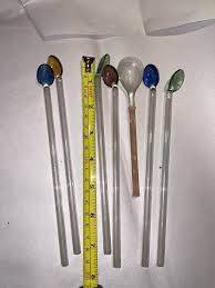 Lot Of Assorted Vintage Glass Cocktail Stirrer Swizzle ...