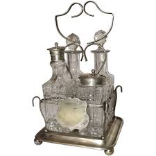 Similar Items to Antique 19th century ornate cut crystal nickel ...