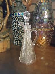 9" Antique EAPG, Glass Cruet Bottle with Stopper, Light ...