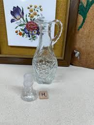 Vintage Clear Glass Cruet - Oil, Vinegar, Salad Dressing ...