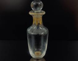 Vintage Perfume Bottle With Gold Work and Beautiful Stopper ...