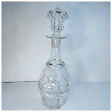 Antique 19th Century EAPG Decanter Original Stopper. For Sale at Ruby Lane