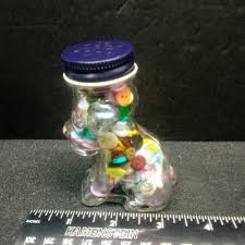 Vtg Glass Dog Candy Container Cohodas Vineyard Inc. 2 Oz. Geneva Ohio W/Buttons | eBay