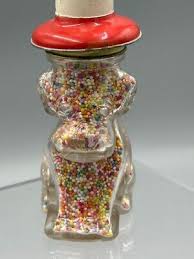 1950s DOG Hound Tall HAT Glass CANDY CONTAINER Vintage ORIGINAL LABEL Crosetti | eBay