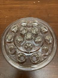 Vintage Flower Frog Clear Glass 5" Floral Arrangement with ...