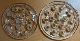 Flower Frog 5 Inch 16-hole Domed Flat Clear Glass Flower ...