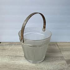 Vintage Glass Ice Bucket With Hammered Metal Handle, MCM Bar Decor, Retro 1960s Ice Bucket - Etsy