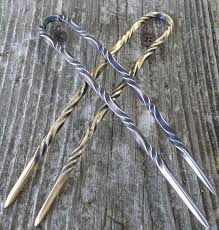 Twisted Metal Hair Fork - Etsy