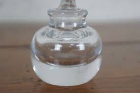 2 Vintage Pressed Glass Perfume Scent Vanity Decanter Bottles Mid Century 8" | eBay